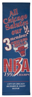 1993 Chicago Bulls Championship City of Chicago Street Banner